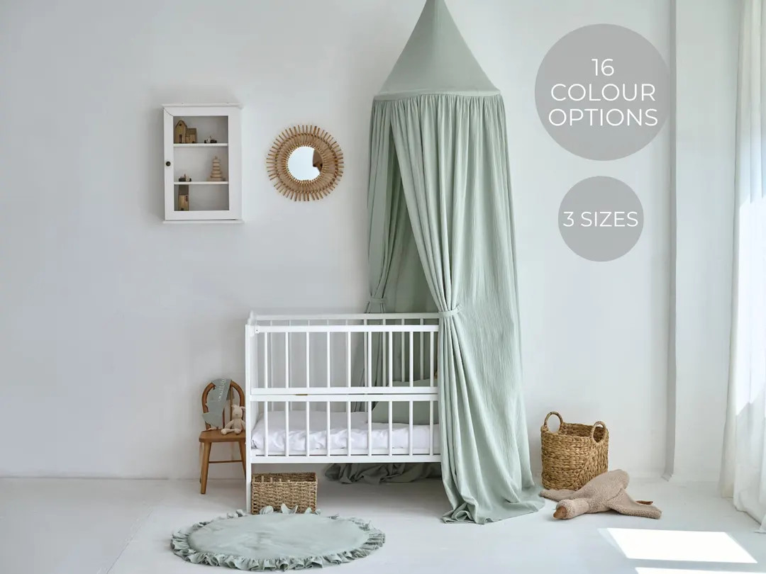 Kids Bed Canopy, Canopy Sage Green, Hanging Canopy, Reading Nook Canopy, Bed Canopy, Bed Tent, Mu... | Etsy (US)