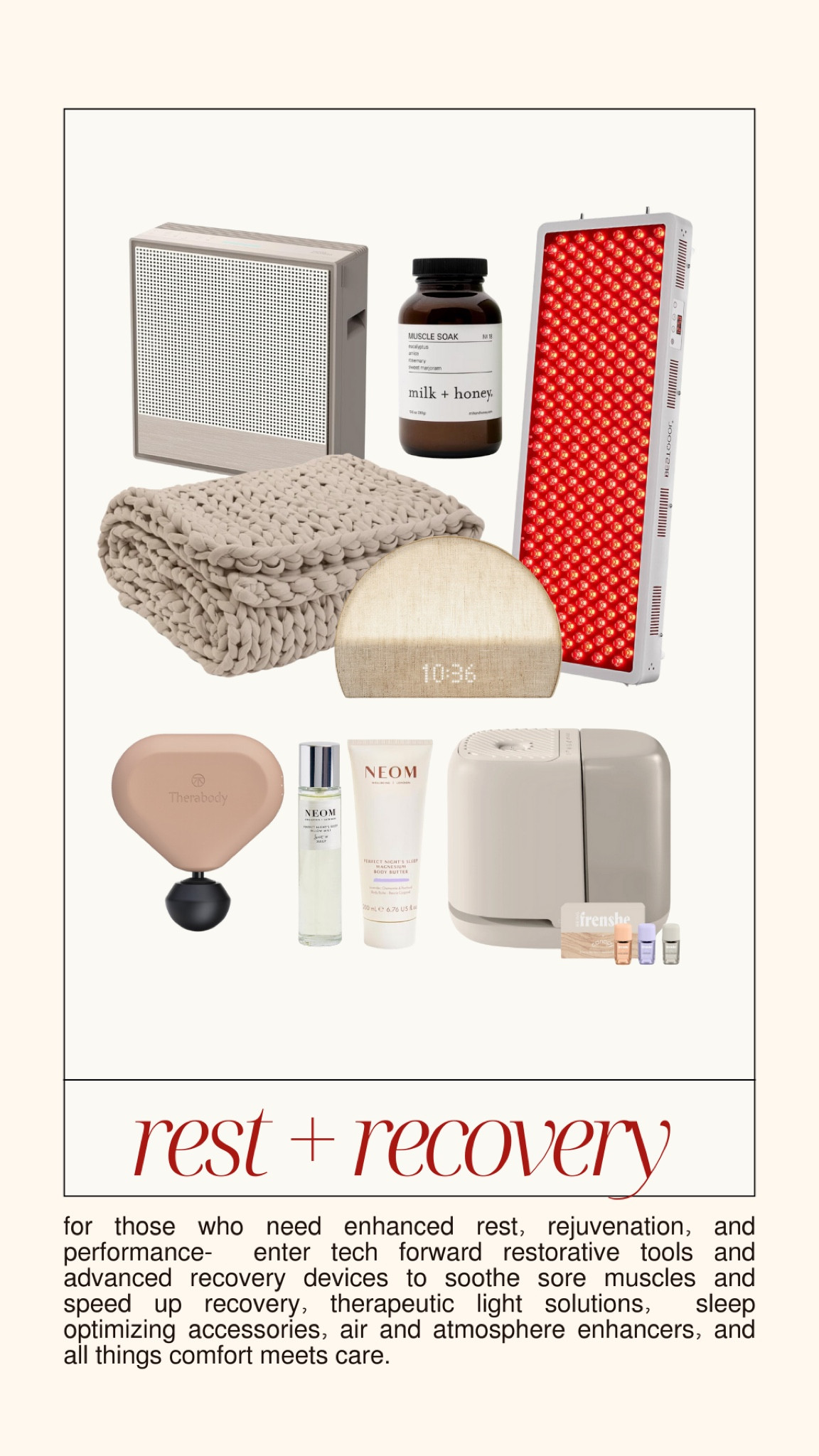 recovery solutions and sleep optimization Christmas gifts 

#LTKSeasonal #LTKHoliday #LTKGiftGuide