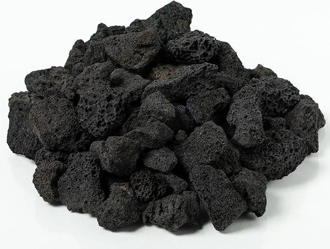 Medium Black Lava Rock 10lb Bag, 1/2" - 1" | Use in Fireplace, Fire Pit, Fire Features | Outdoor ... | Amazon (US)
