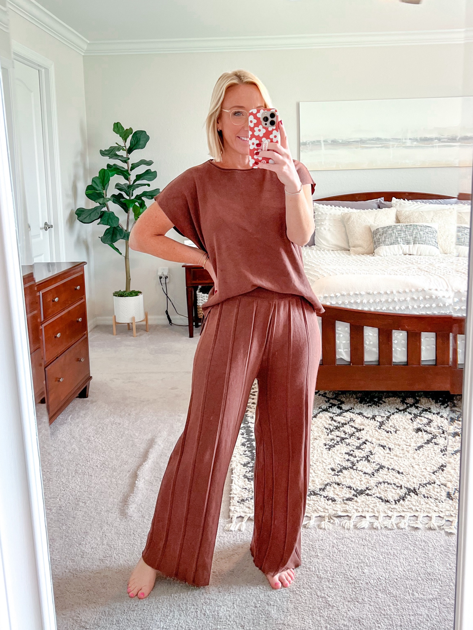 Two-piece sweater lounge set - comfy & cute. Comes in other colors. I’m wearing a medium  

#LTKSeasonal #LTKfindsunder50