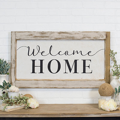 Welcome Home Wood Wall Plaque : Wood | Kirkland's Home