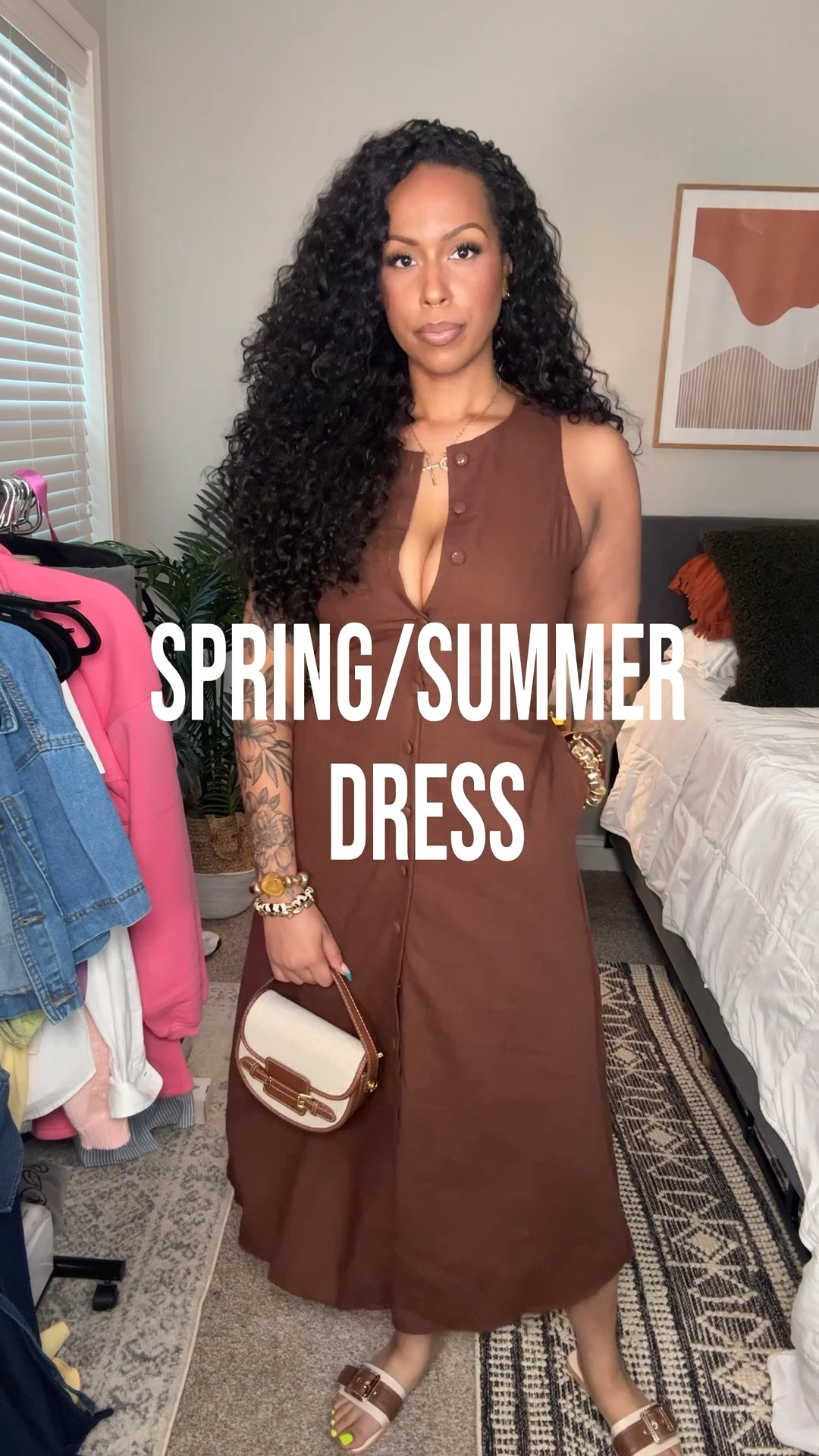 Spring/Summer Dress 🤎

I got this dress from @sheinofficial I’m wearing a size Large. If you are busty size up. 

Hair: Frodio Hair Half Wig
Bag + Sandals: Shein

#tallgirlstyle #springfashion #summerfashion #tallgirlfashion #tallstyle 

#LTKTall #LTKMidsize #LTKootd