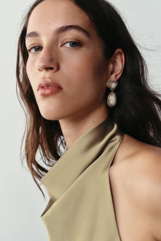 SHIMMER STONE EARRINGS | Zara DE