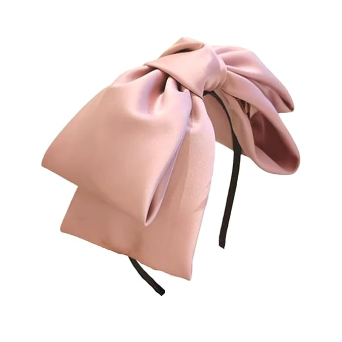 AIUPUOC Pink Hairband, Big Bow Hair Accessories for Women Girls, for Styling Hair, Fashion Hoop, ... | Amazon (US)