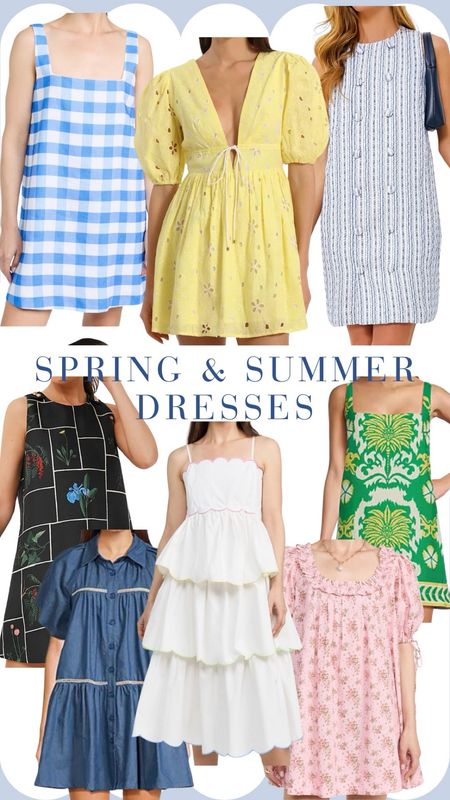 Spring and summer dresses!! Love all the colors and patterns of these - would be great for vacation, workwear, or any other warm weather activities

// summer dresses, girly dresses, short summer dresses, girly patterned dress, sundress for summer, dresses for work in the summer

#LTKtravel #LTKSeasonal #LTKfindsunder100
