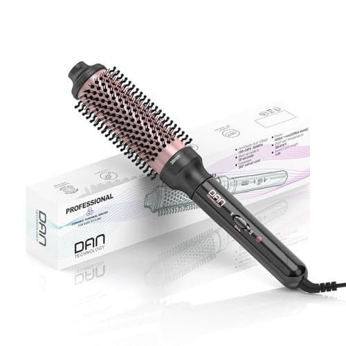 DAN Technology ThermalBrush,Non-Blowing Heated Round brush, Ceramic Curling Brush for Blowout Look,Dual Voltage travel Curling Brushs, Dual PTC Fast Style thermal round brushs, 1.5 Inch(Black) | Amazon (US)
