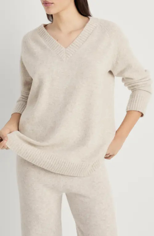 MANGO V-Neck Sweater in Beige at Nordstrom, Size Large | Nordstrom