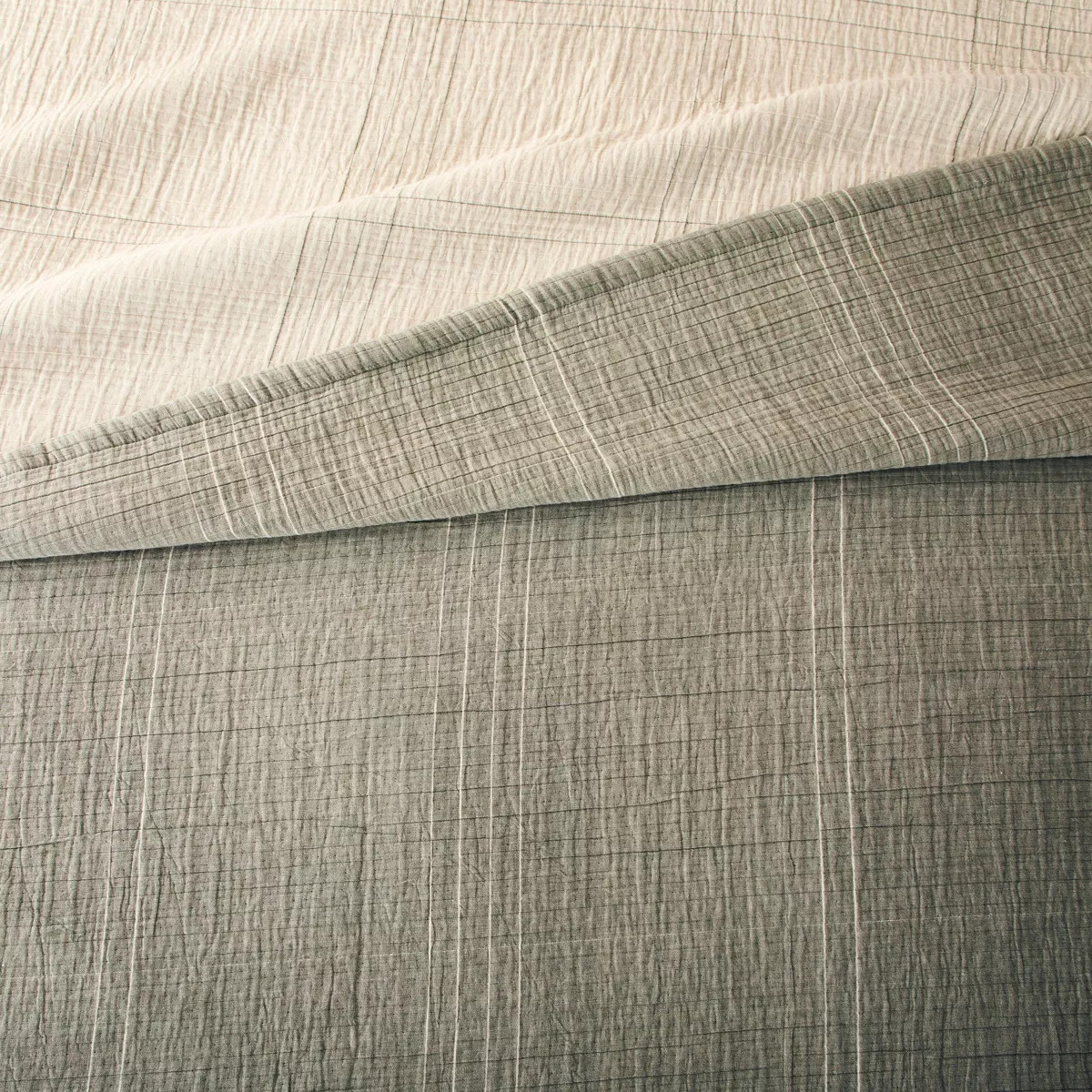 Full/Queen Microstripe Matelassé Coverlet Jet Gray - Hearth & Hand™ with Magnolia | Target