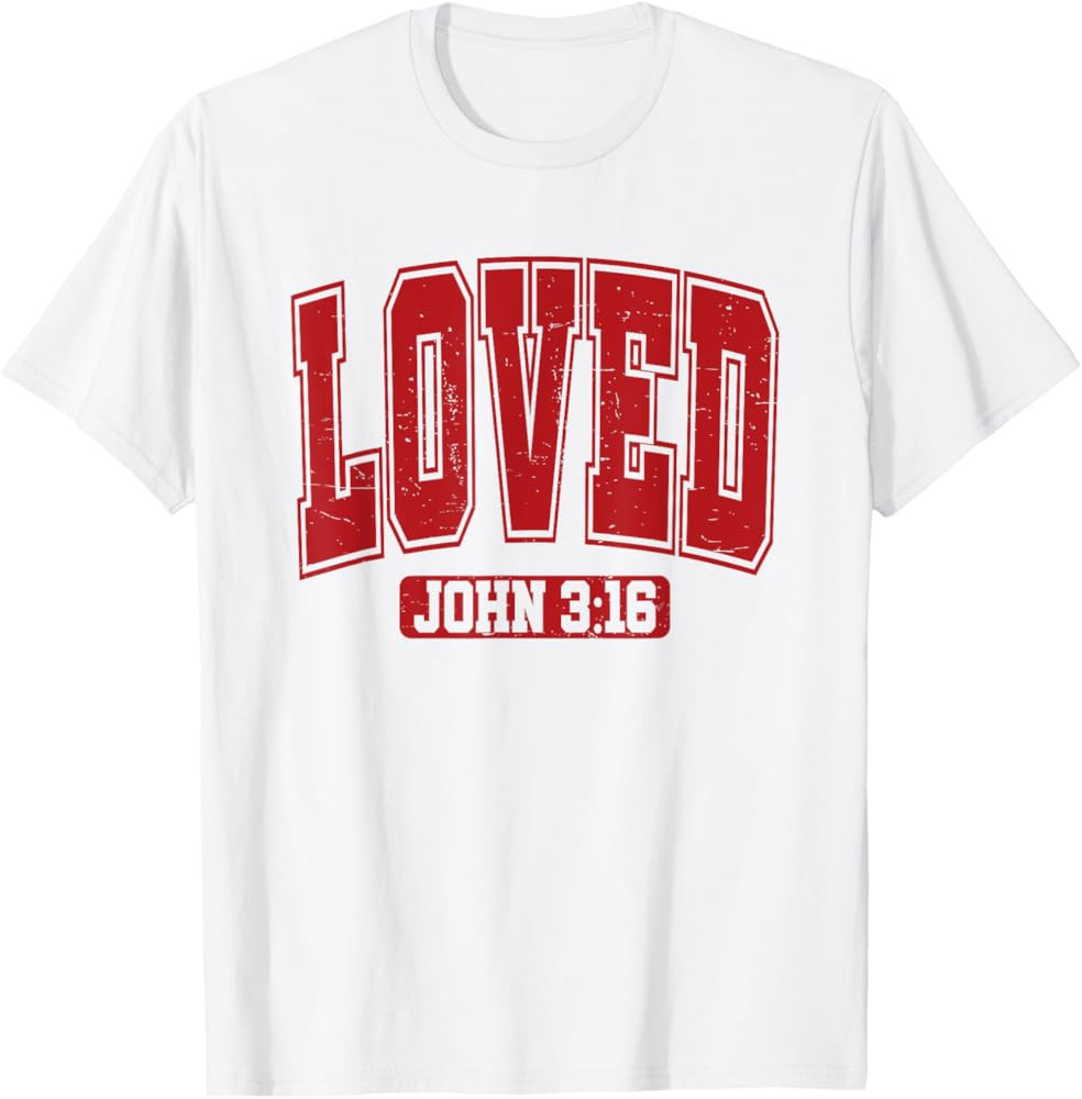 Brand: Loved John 3:16 Christian Valentine's Day Apparel | Amazon (US)