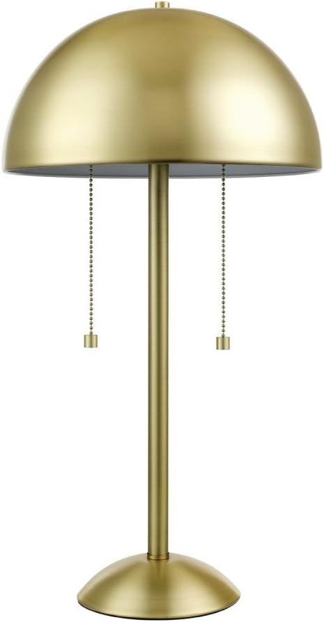 Globe Electric 12976 21" 2-Light Table Lamp, Matte Brass, Double On/Off Pull Chain, Table Lamp fo... | Amazon (US)