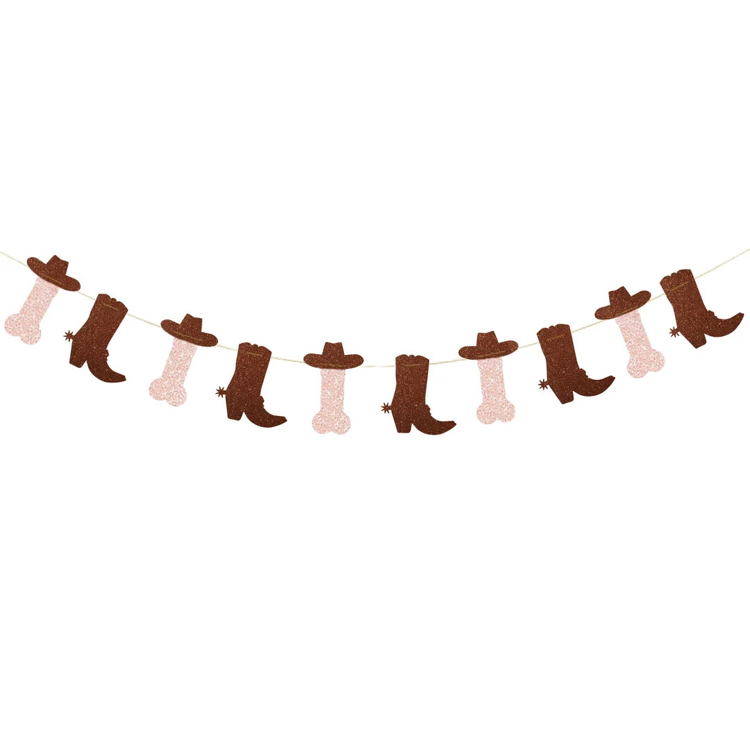 Cowboy Bachelorette Party Glitter Banner Western Cowgirl Bachelorette Decorations, Favors and Sup... | Etsy (US)