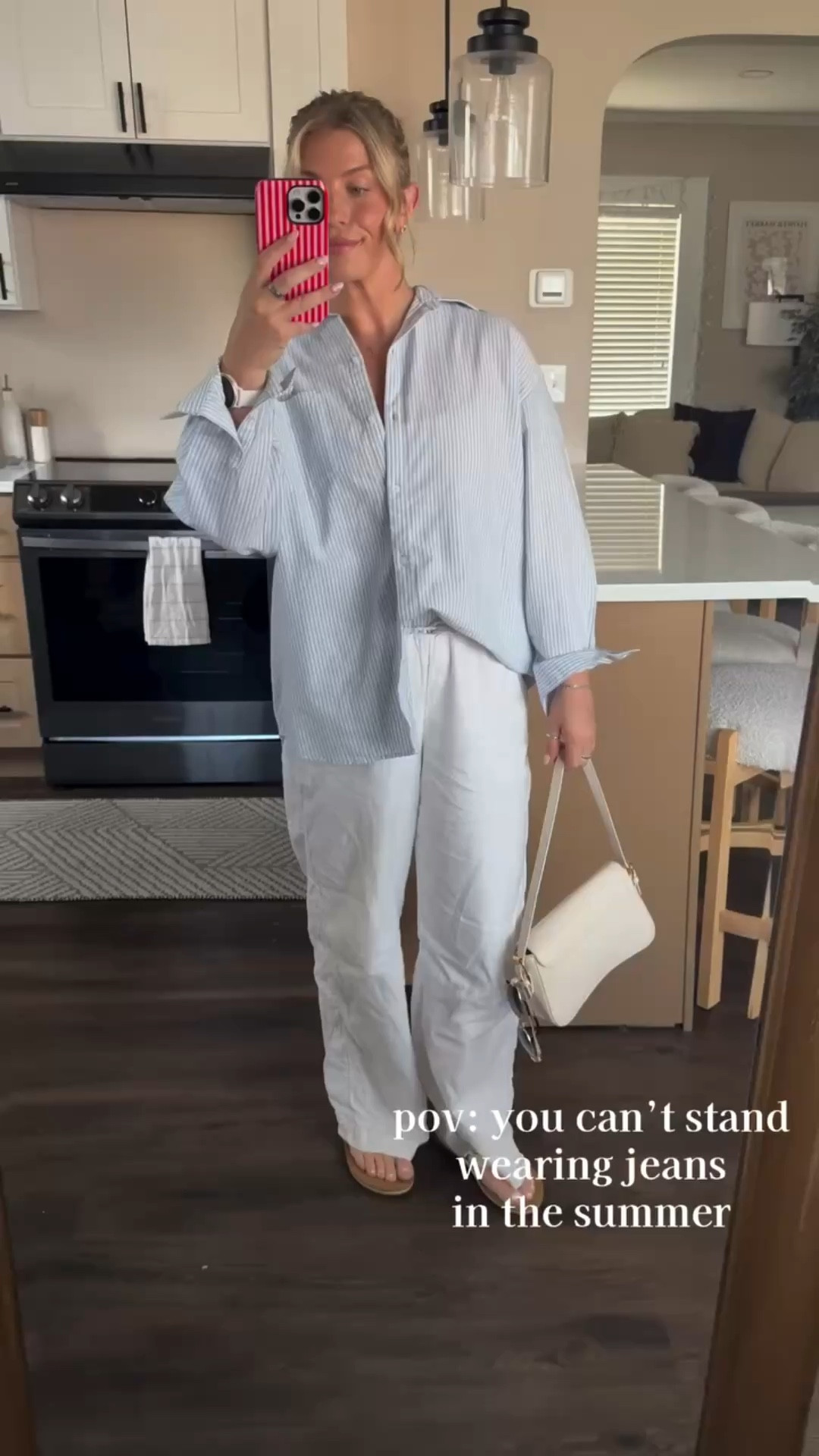 linen is the uniform this summer!!! wearing a medium in this oversized button down from old navy, and a medium in these linen pants from hollister! 

#LTKU #LTKootd #LTKgrwm