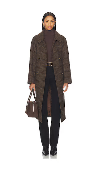 Seeley Coat in Brown Plaid | Revolve Clothing (Global)