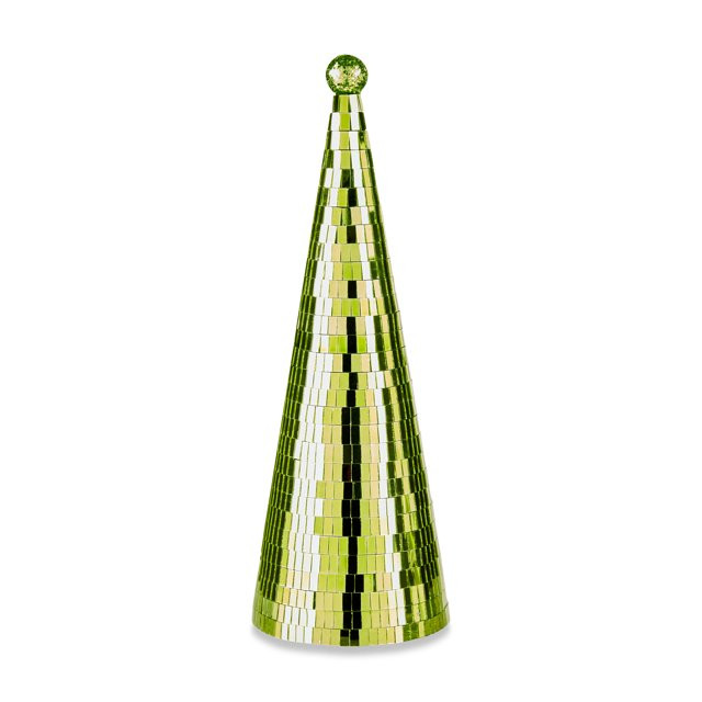 Green Disco Ball Christmas Tree Tabletop Decor, 13 in, by Holiday Time | Walmart (US)