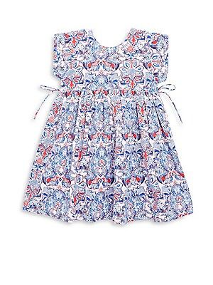 Roller Rabbit Little Girl's & Girl's Cotton Fleur De Lis Print Dress - Size 10 | Saks Fifth Avenue