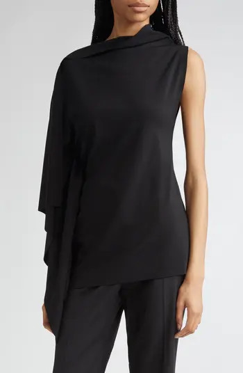 SPORTMAX Fiorella Asymmetric Jersey Top | Nordstrom | Nordstrom