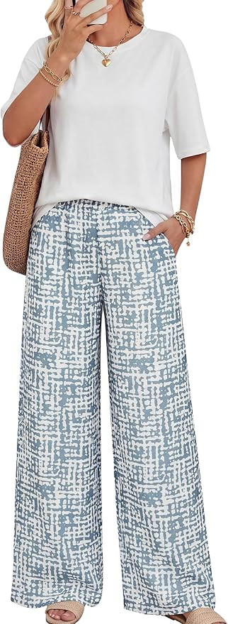 PRETTYGARDEN 2 Piece Sets for Women Summer Spring Outfits 2026 Lounge Set Beach Vacation Airport ... | Amazon (US)