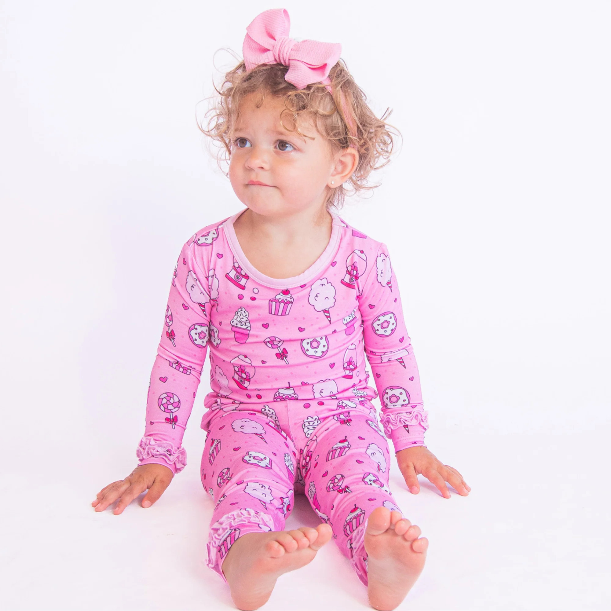 Kiki + Lulu x Rydel SWEETIE Long Sleeve Ruffle Pajamas | Kiki + Lulu