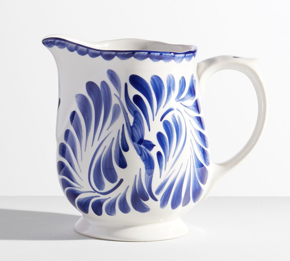 Puebla Porcelain Pitcher | Pottery Barn (US)