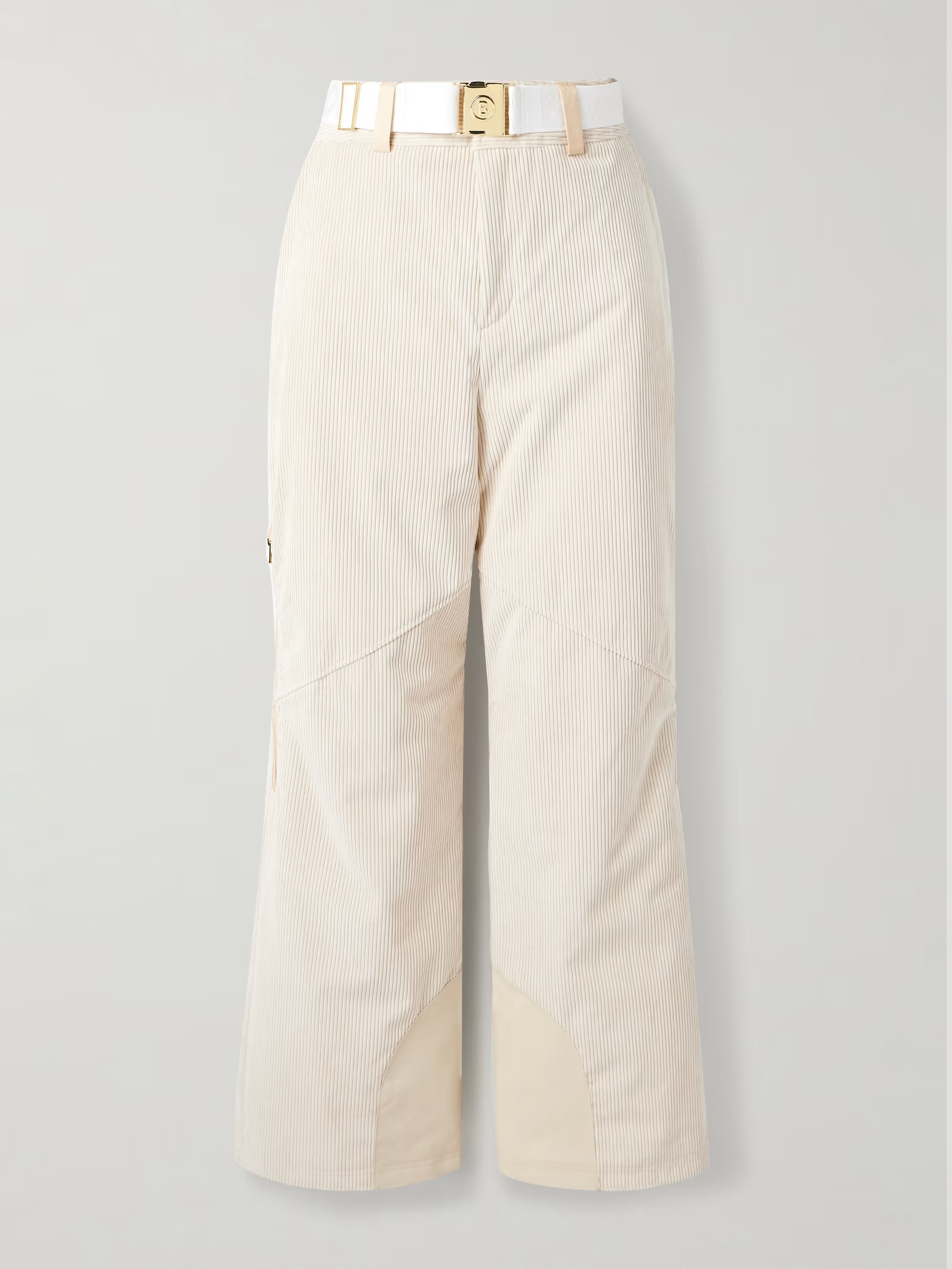 Belted panelled corduroy, twill and canvas ski pants | NET-A-PORTER APAC
