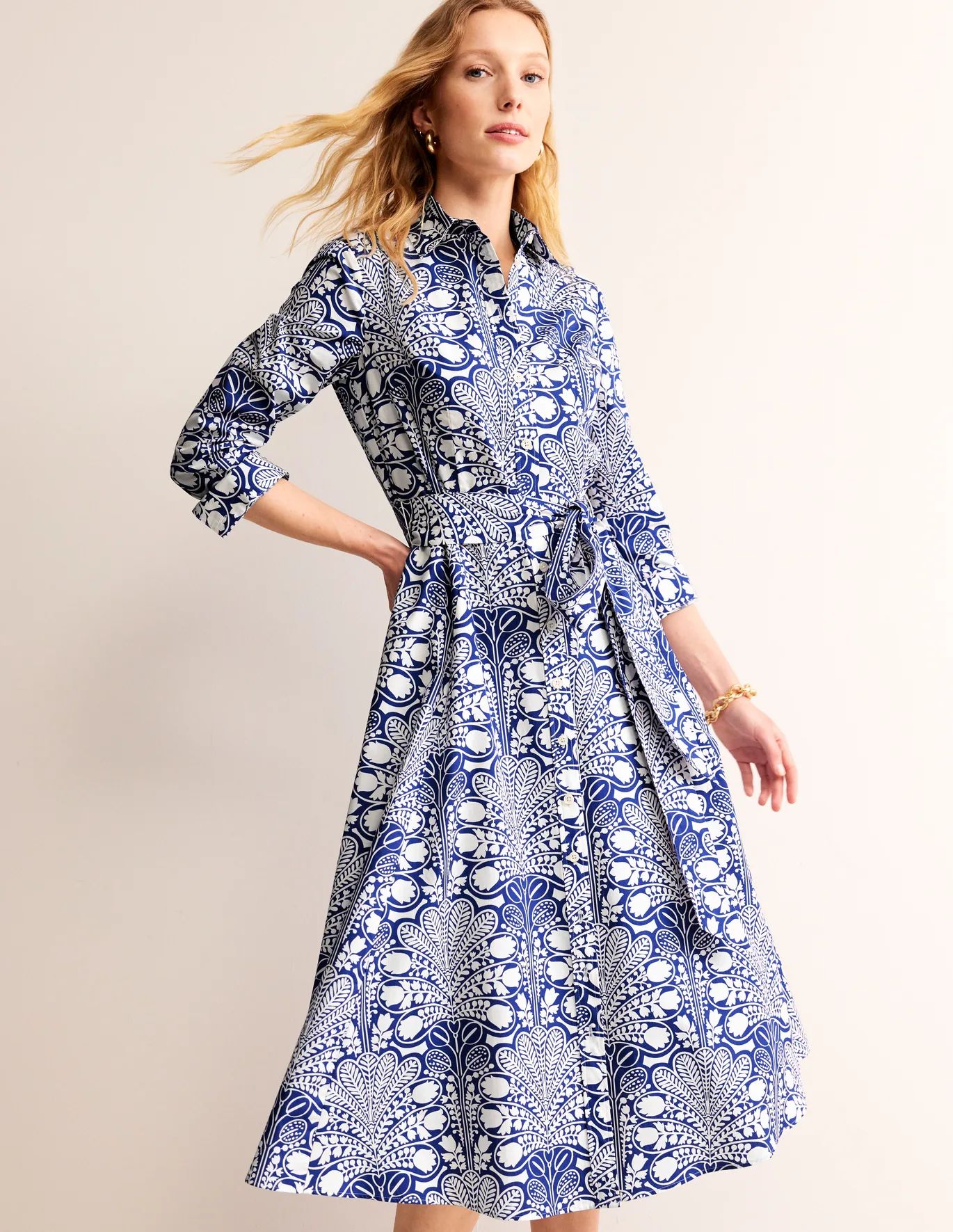 Amy Cotton Midi Shirt Dress | Boden (US)