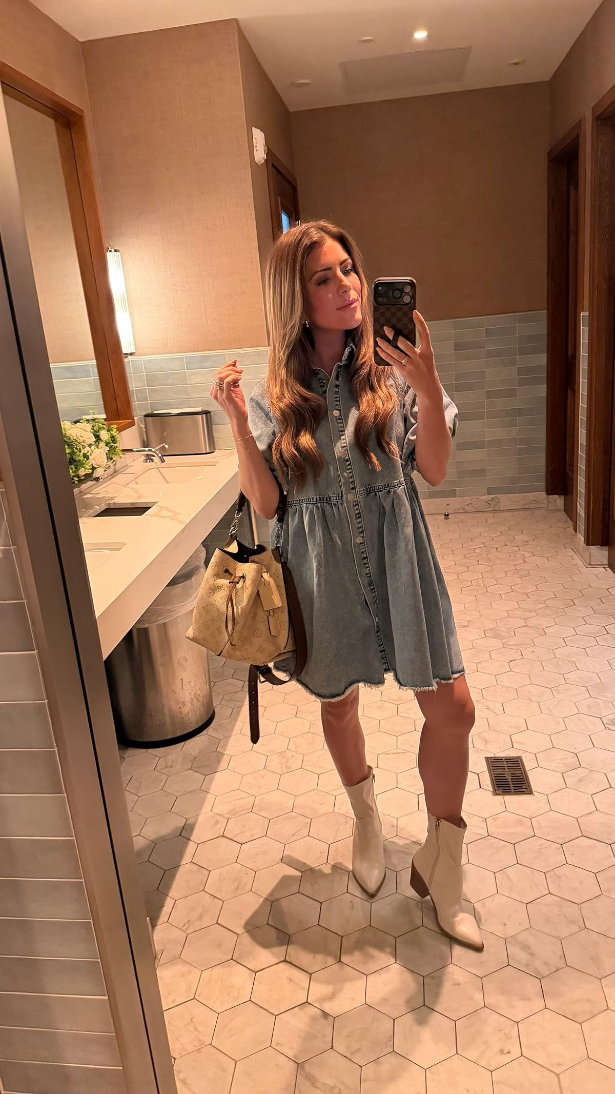 I'm loving my new denim dress from Amazon! Perfect for a casual day out. denim dress, western style, comfy chic, casual day out, jess fay 

 #LTKPetite