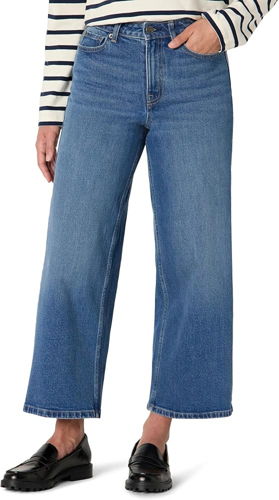 Amazon Essentials Women's Low Stretch High-Rise Wide Leg Jean | Amazon (US)