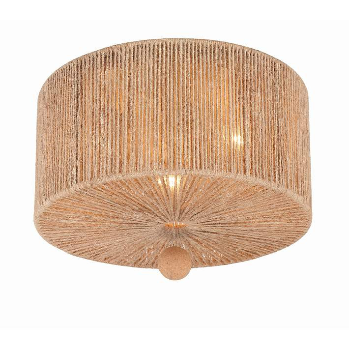 Crystorama Jessa 16" Wide Natural Jute Rope Ceiling Light - #648E0 | Lamps Plus | Lamps Plus