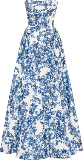 Milla Ravishing Blue Hydrangea Corset Maxi Dress | Nordstrom | Nordstrom