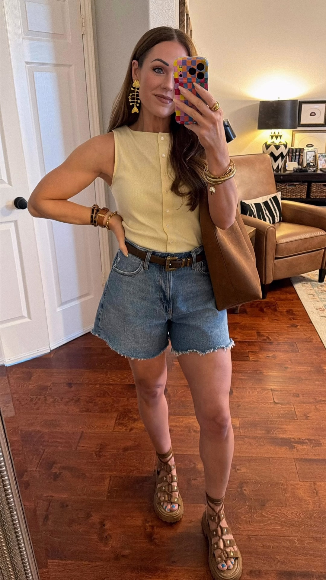 Casual spring date night outfit @abercrombie shorts @Target top @Steve Madden US sandals

For the fish earrings, I bought 2 pairs so I could have matching fish

#LTKOver40 #LTKootd #LTKSpringSale
