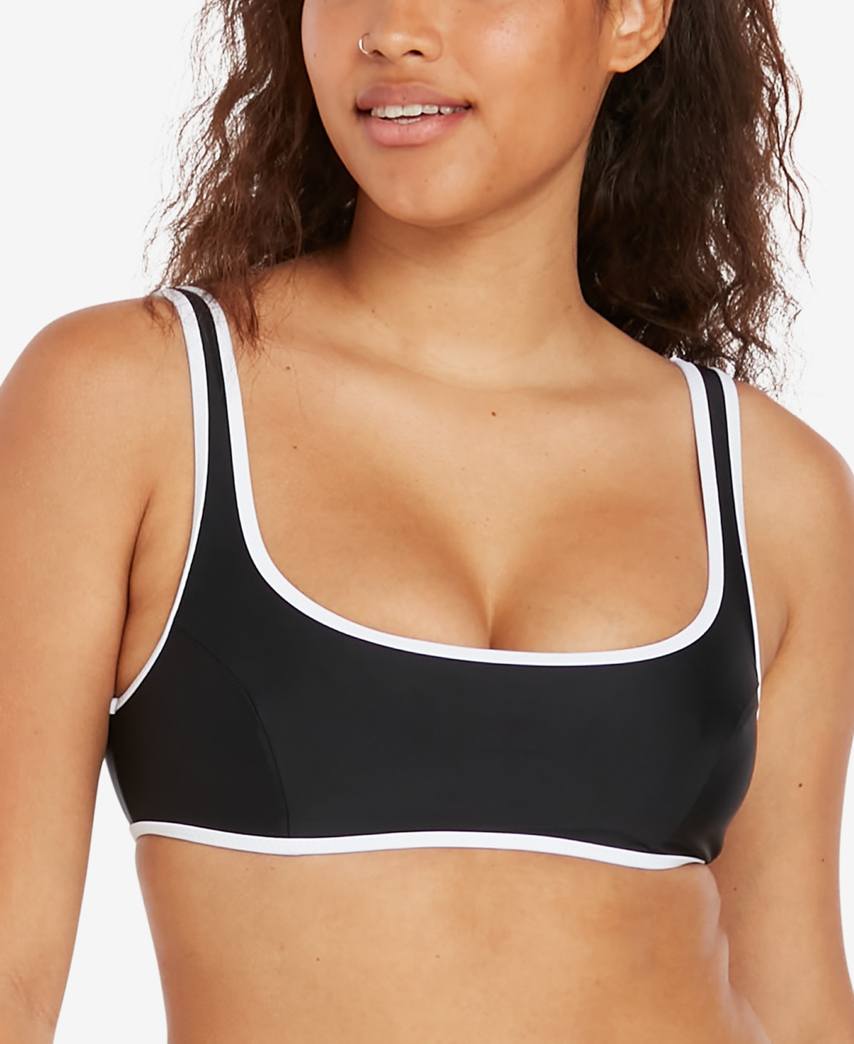 Volcom Juniors' Reversible Contrast-Trim Coco Swim Top Women's Swimsuit | Macys (US)