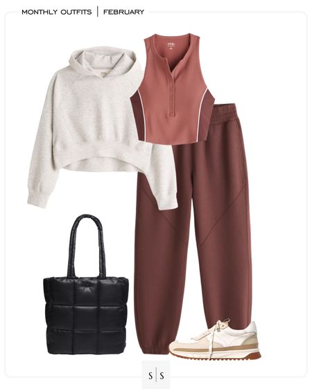 Monthly outfit planner : FEBRUARY looks | #casualstyle #loungewear #joggers #winterstyle #casualchic #athleisure #springoutfit #winteroutfit | See entire calendar on thesarahstories.com ✨

#LTKstyletip