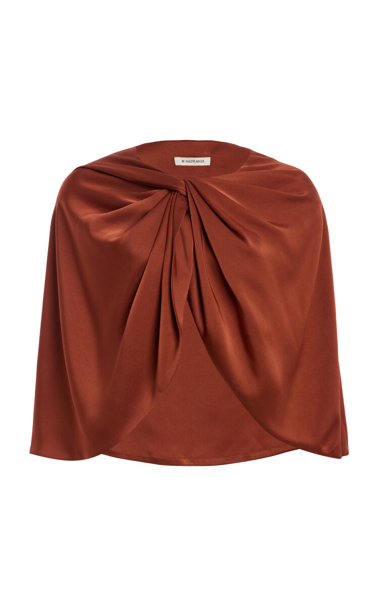 Pinlos Draped Satin Cape | Moda Operandi (Global)