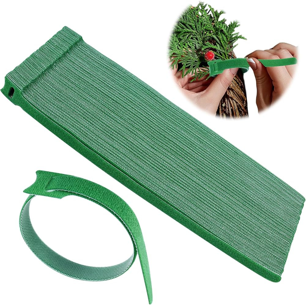 80Pcs Christmas Garland Ties Green Hook and Loop Plant Cable Ties Adjustable Holiday Garland Ties... | Amazon (US)
