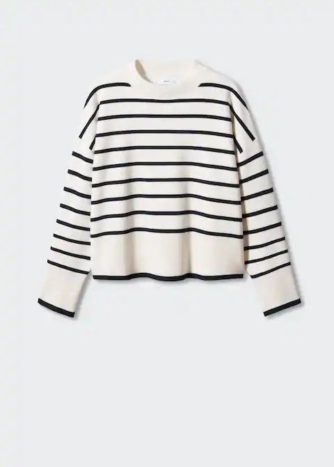 Oversized striped sweater -  Women | Mango USA | MANGO (US)