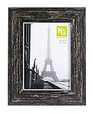 Kiera Grace Emery Resin Unique Farmhouse Picture Frame, 5" x 7", Blackended Wood | Amazon (US)