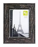 Kiera Grace Emery Resin Unique Farmhouse Picture Frame, 5" x 7", Blackended Wood | Amazon (US)