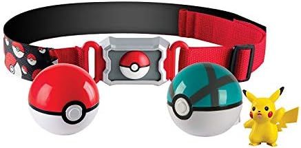 Pokémon Clip and Carry Poké Ball Adjustable Belt with 2 inch Pikachu Figure, Poké Ball, and Gr... | Amazon (US)