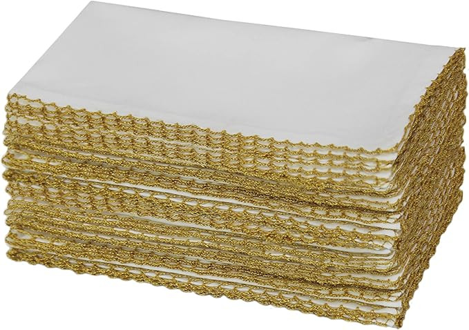 COTTON CRAFT Christmas Holiday Napkins - 12 Pack - Cotton Cloth Table Napkins - Reusable Washable... | Amazon (US)