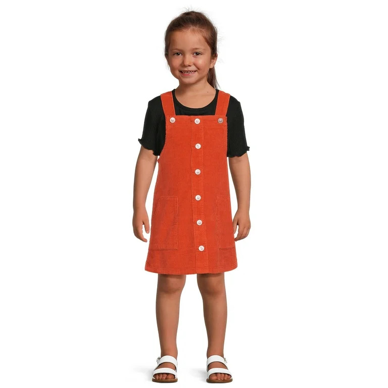 Wonder Nation Baby and Toddler Girls Jumper Dress, Sizes 12M - 5T - Walmart.com | Walmart (US)