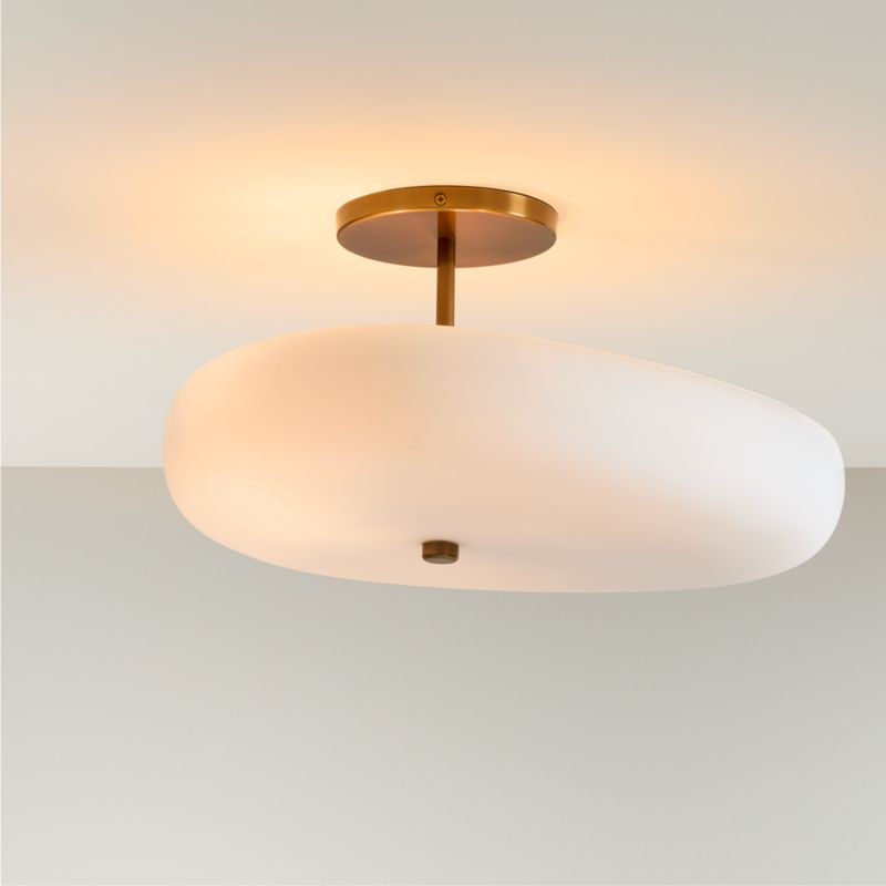 Pebble 16" Kids Semi-Flush Mount Ceiling Light | Crate & Kids | Crate & Barrel