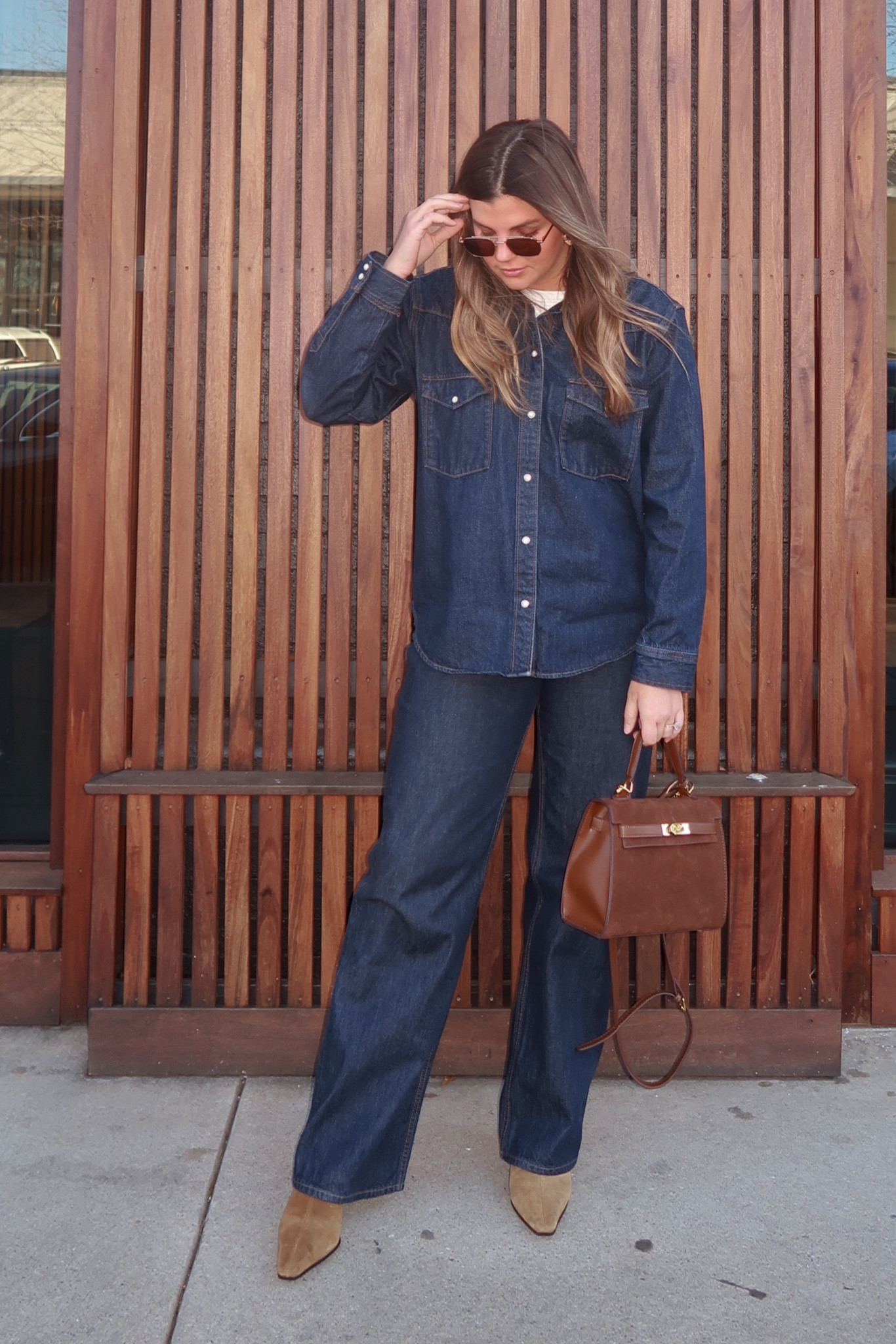 Shoes are from Zara! Purse is sold out in brown, linked in grey. 