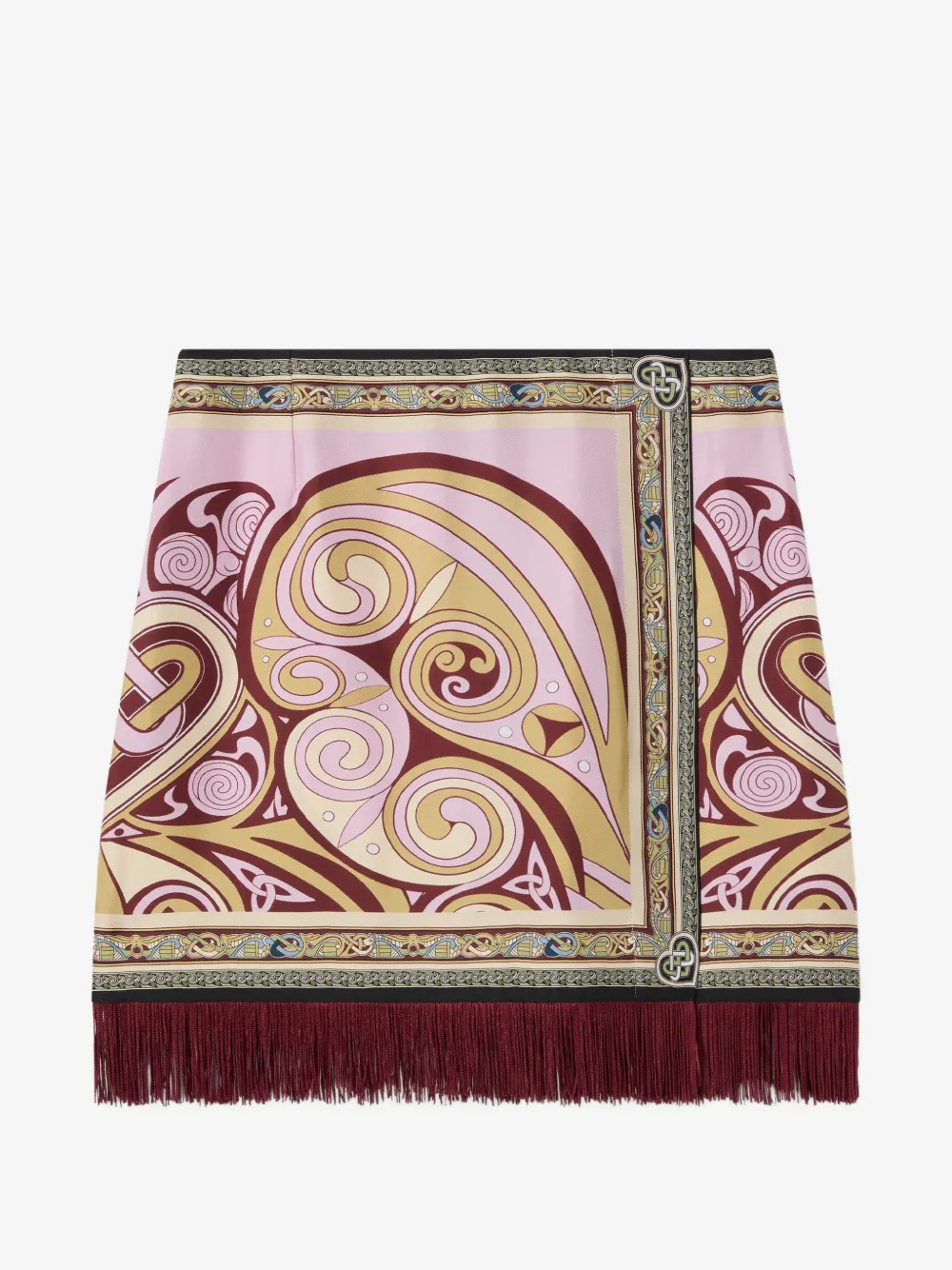 La DoubleJ mini Foulard skirt with fringes - Red | Farfetch Global
