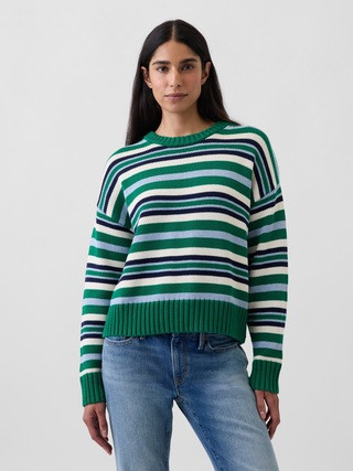 100% Cotton Oversized Crop Sweater | Gap (US)