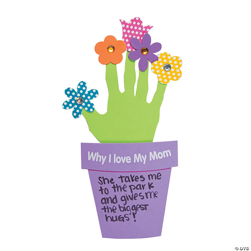 Why I Love My Mom Handprint Foam Craft Kit - Makes 12 | Oriental Trading Company