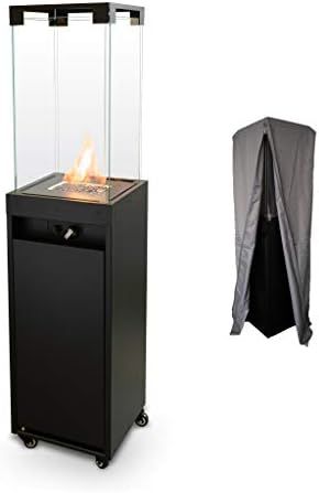 Planika Faro 59" - Outdoor Propane Patio Heater (Cover, Glass shields, Black Glass Pebbles,, gas ... | Amazon (US)