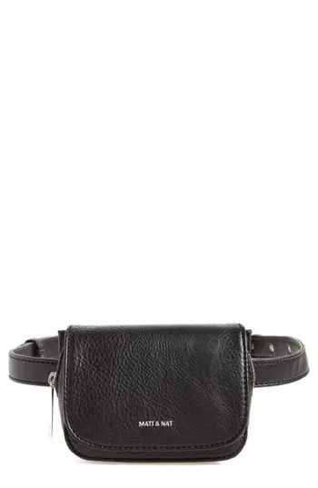 Matt & Nat Aki Faux Leather Belt Bag - Black | Nordstrom