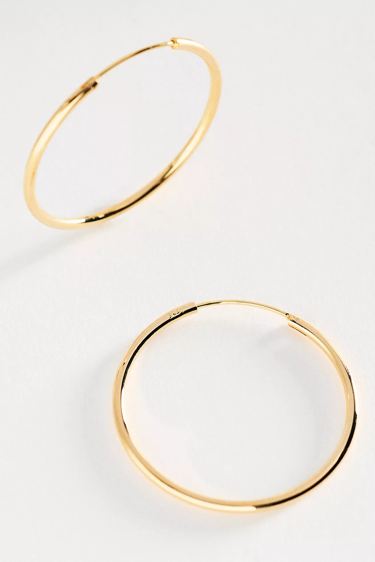 Delicate Gilded Hoop Earrings | Anthropologie (US)