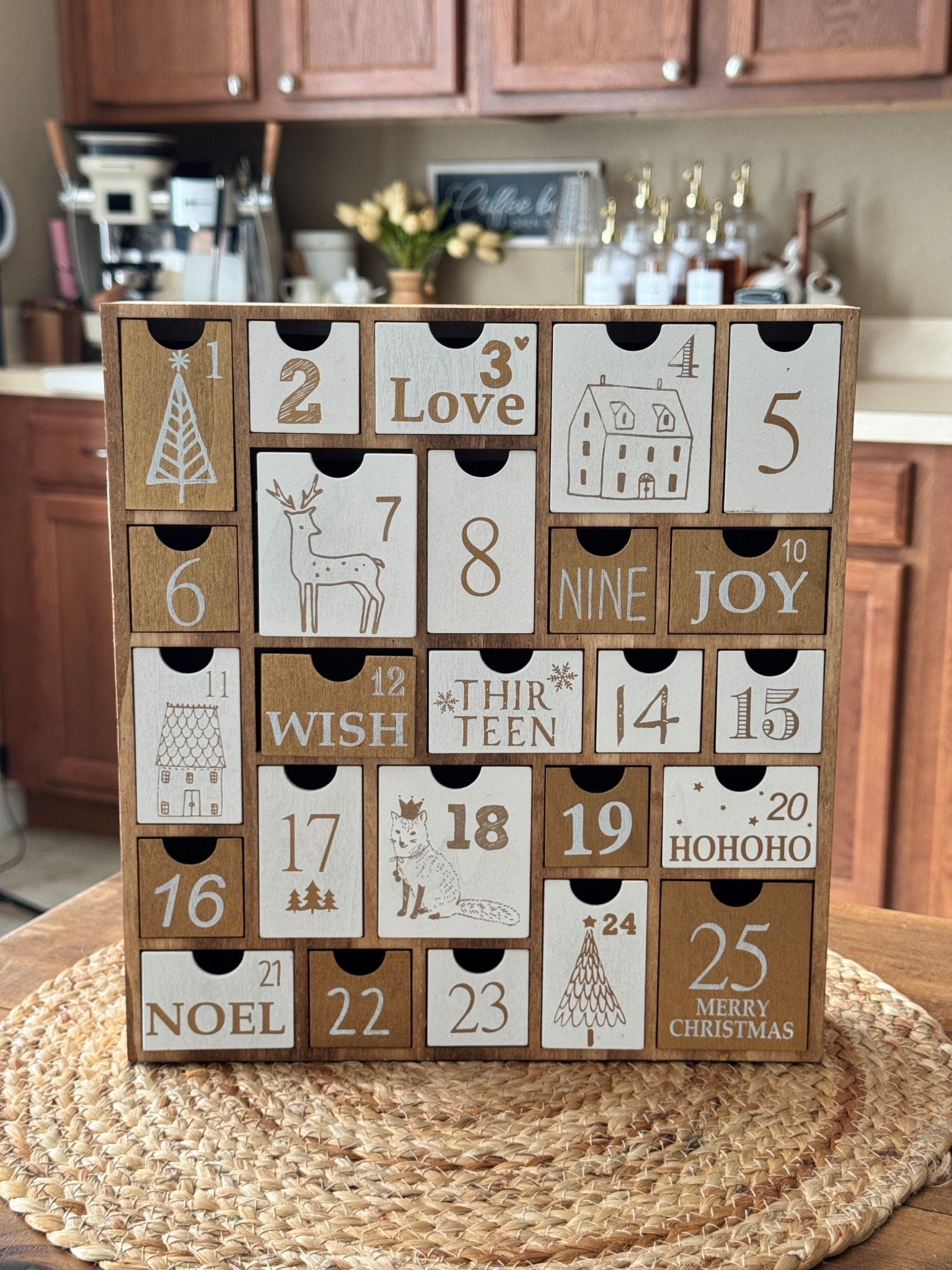 Wooden advent calendar- I’m going to use for coffee beans! 🎄☕️🫘

#LTKHoliday #LTKHome #LTKGiftGuide