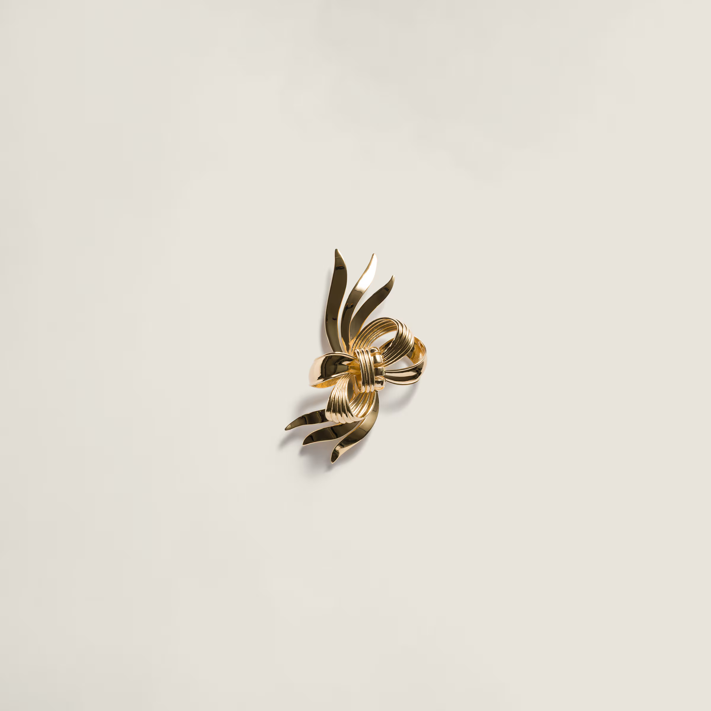 Gold Metal Bow Brooch | Miu Miu | Miu Miu UK